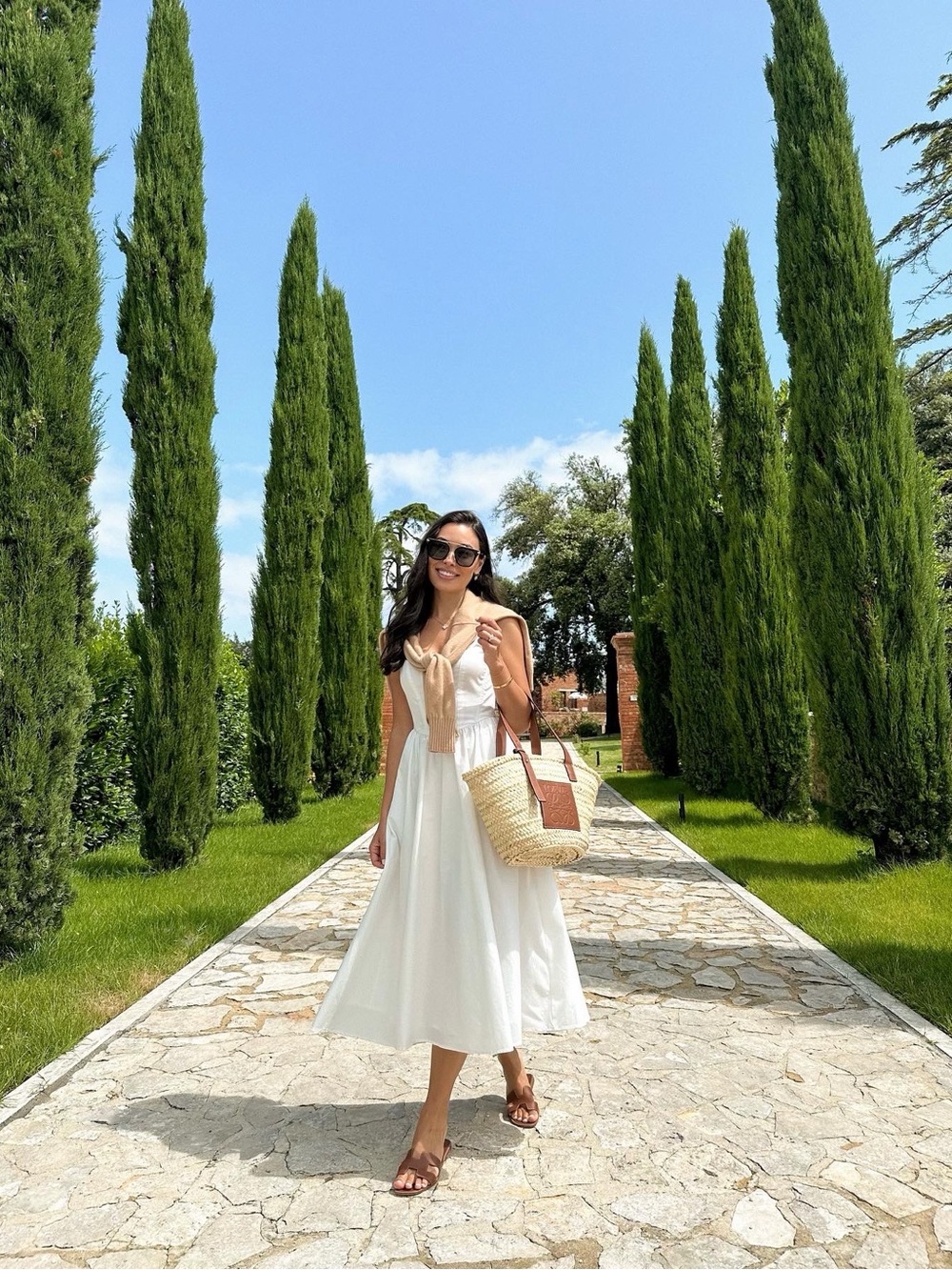 Women’s White Midi Sundress